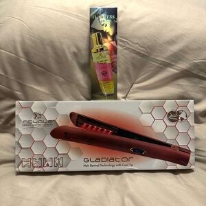 Hair Revival Technology Hair Straightener Cool Tip and Hair Oil MSRP $635